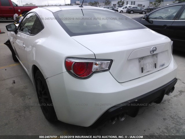 JF1ZNAA16D2730291 - 2013 TOYOTA SCION FR-S WHITE photo 3