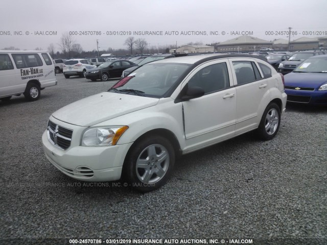 1B3HB48A99D233383 - 2009 DODGE CALIBER SXT WHITE photo 2