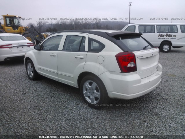 1B3HB48A99D233383 - 2009 DODGE CALIBER SXT WHITE photo 3