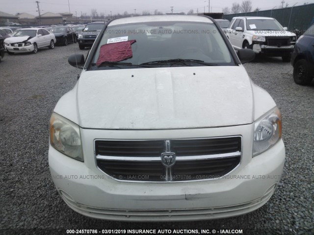 1B3HB48A99D233383 - 2009 DODGE CALIBER SXT WHITE photo 6