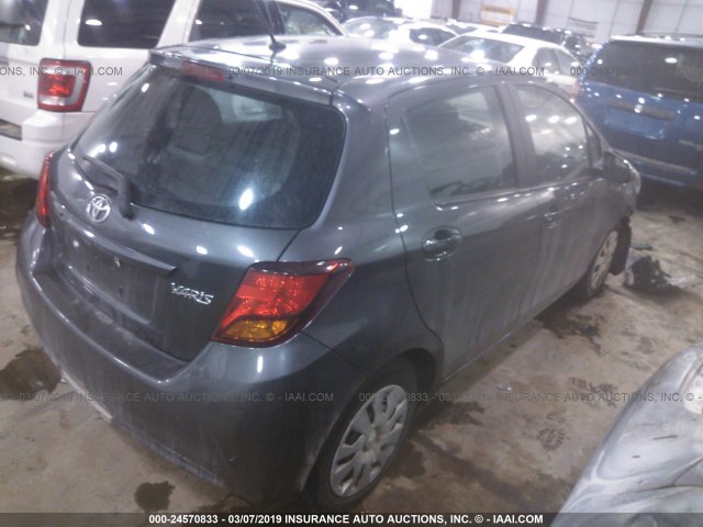 VNKKTUD36GA062820 - 2016 TOYOTA YARIS L/LE/SE GRAY photo 4