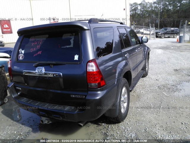 JTEZU14R278067037 - 2007 TOYOTA 4RUNNER SR5/SPORT BLUE photo 4