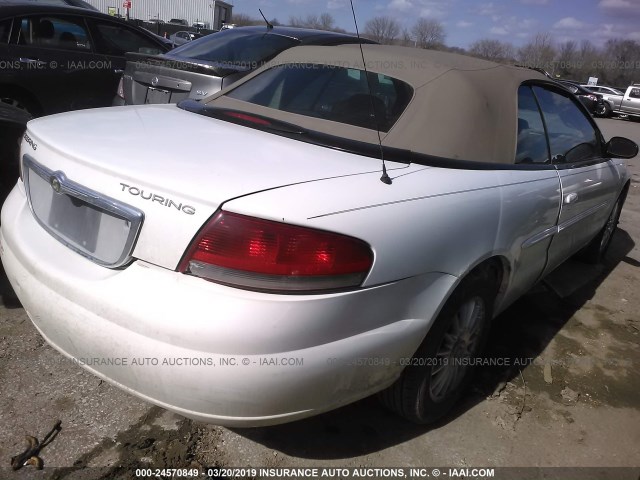 1C3EL55R54N406094 - 2004 CHRYSLER SEBRING LXI WHITE photo 4