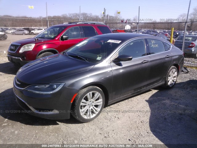 1C3CCCAB5FN542720 - 2015 CHRYSLER 200 LIMITED GRAY photo 2