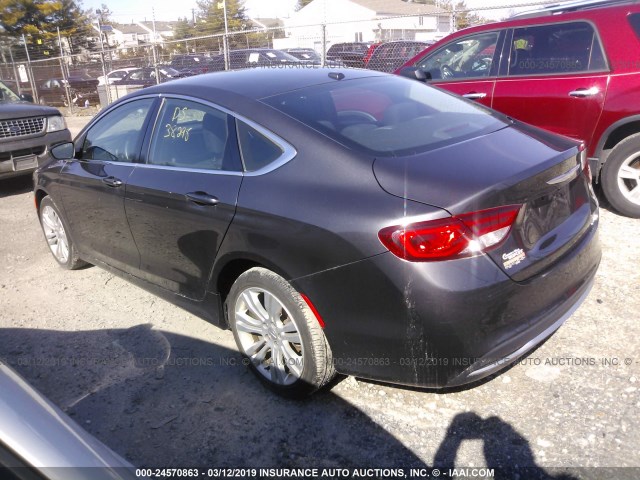 1C3CCCAB5FN542720 - 2015 CHRYSLER 200 LIMITED GRAY photo 3