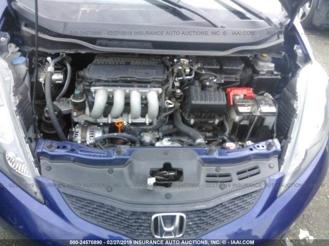 JHMGE8H3XDC041882 - 2013 HONDA FIT BLUE photo 10