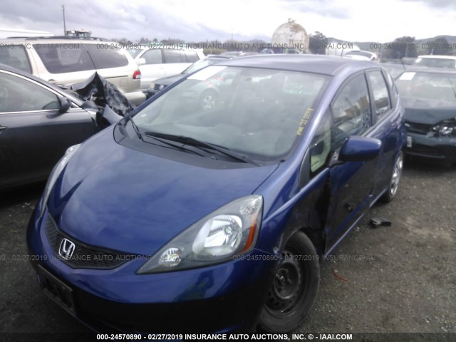 JHMGE8H3XDC041882 - 2013 HONDA FIT BLUE photo 2