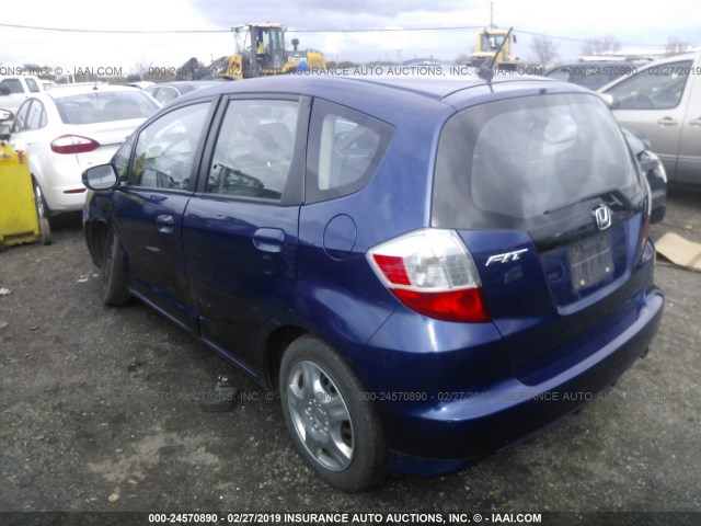 JHMGE8H3XDC041882 - 2013 HONDA FIT BLUE photo 3