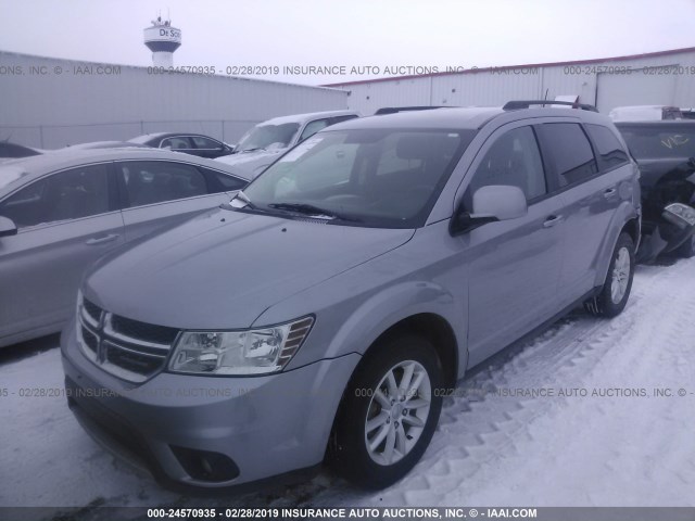 3C4PDCBG1GT157189 - 2016 DODGE JOURNEY SXT SILVER photo 2