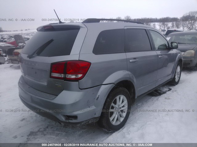 3C4PDCBG1GT157189 - 2016 DODGE JOURNEY SXT SILVER photo 4