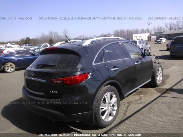 JN8AS1MW7CM153270 - 2012 INFINITI FX35 BLACK photo 4