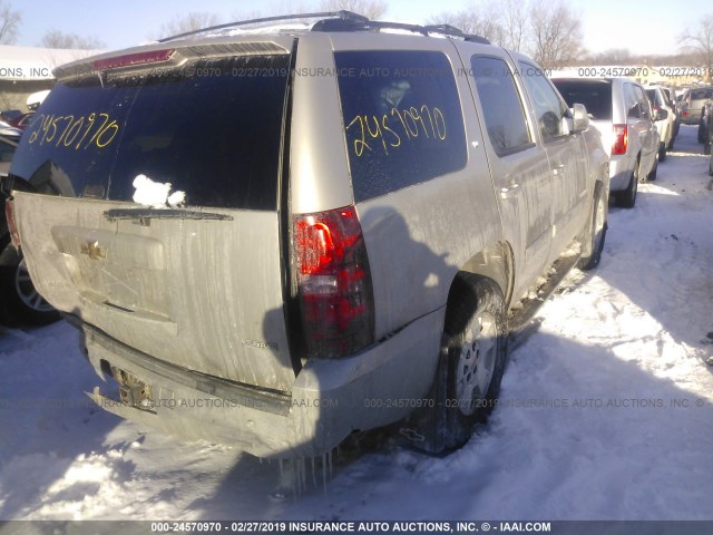 1GNFK23059R162301 - 2009 CHEVROLET TAHOE K1500 LT SILVER photo 4