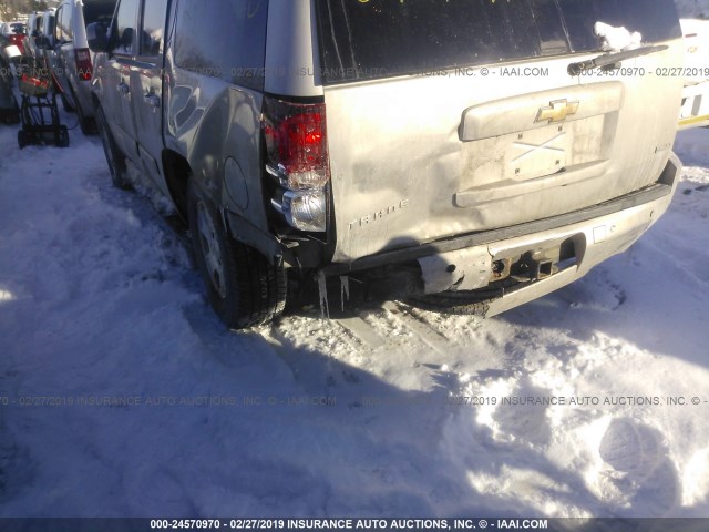 1GNFK23059R162301 - 2009 CHEVROLET TAHOE K1500 LT SILVER photo 6