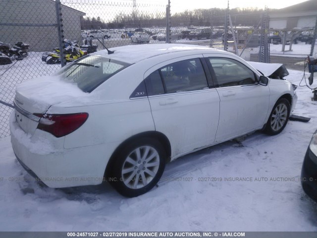 1C3CCBBBXDN516300 - 2013 CHRYSLER 200 TOURING WHITE photo 4