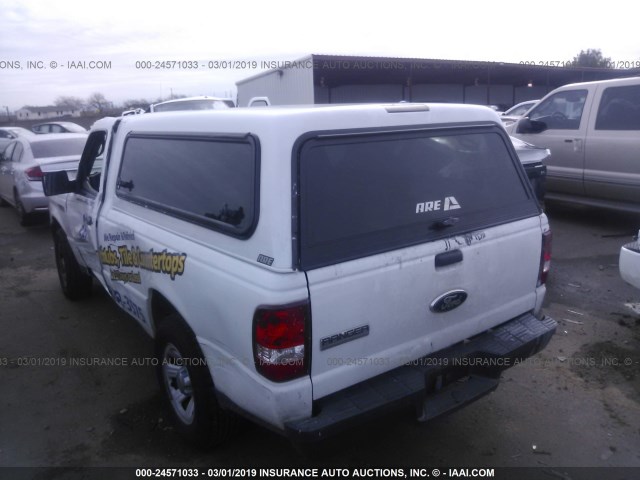 1FTYR10D78PA34148 - 2008 FORD RANGER WHITE photo 3