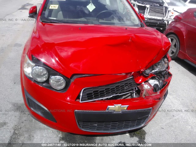 1G1JA5SHXE4110080 - 2014 CHEVROLET SONIC LS 红色 照片 6