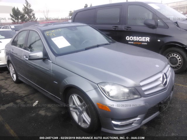 WDDGF5HB2CR216731 - 2012 MERCEDES-BENZ C 350 SILVER photo 1