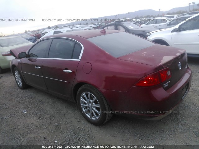 1G4HD57M39U102049 - 2009 BUICK LUCERNE CXL RED photo 3