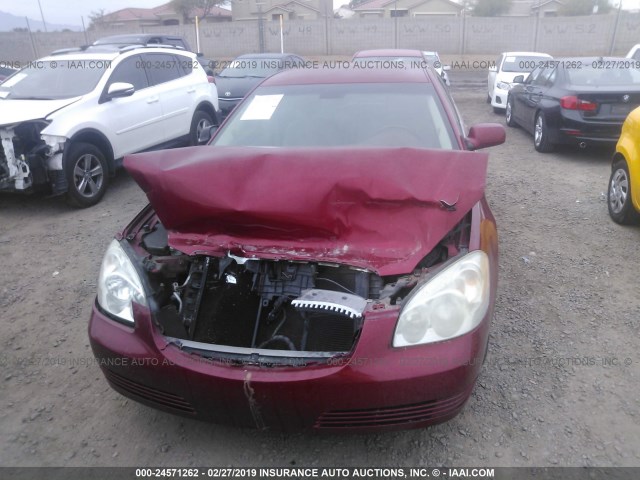 1G4HD57M39U102049 - 2009 BUICK LUCERNE CXL RED photo 6