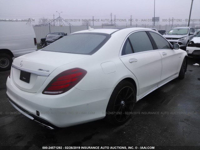 WDDUG7JB0FA187755 - 2015 MERCEDES-BENZ S 63 AMG WHITE photo 4