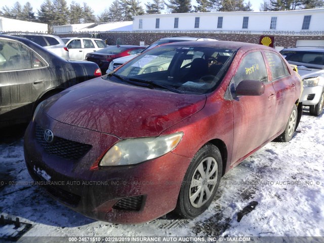 JTDBL40E69J005794 - 2009 TOYOTA COROLLA LE/XLE RED photo 2