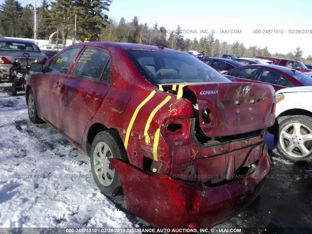 JTDBL40E69J005794 - 2009 TOYOTA COROLLA LE/XLE RED photo 3