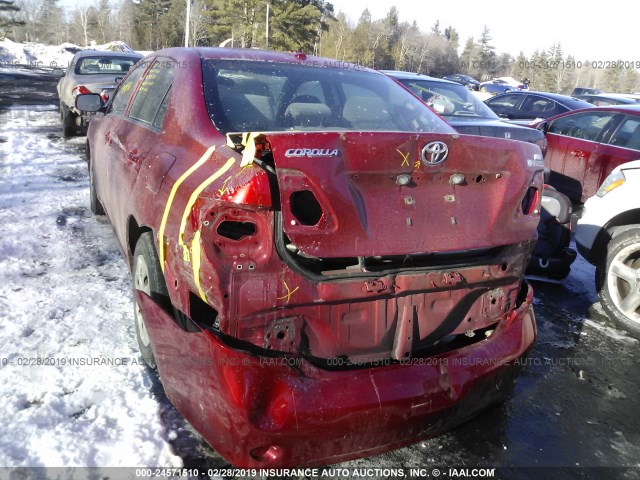 JTDBL40E69J005794 - 2009 TOYOTA COROLLA LE/XLE RED photo 6