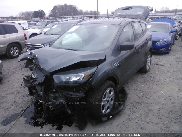 1FMCU0F74JUD14634 - 2018 FORD ESCAPE S GRAY photo 2