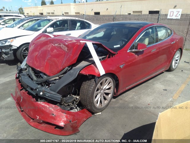 5YJSA1E19GF169734 - 2016 TESLA MODEL S Կարմիր լուսանկար 2