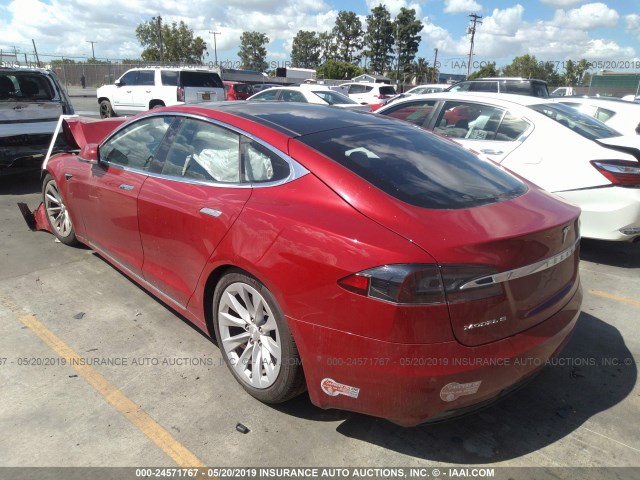 5YJSA1E19GF169734 - 2016 TESLA MODEL S Կարմիր լուսանկար 3