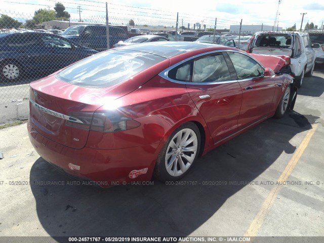 5YJSA1E19GF169734 - 2016 TESLA MODEL S Կարմիր լուսանկար 4