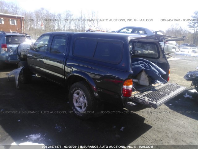 5TEHN72N31Z776307 - 2001 TOYOTA TACOMA DOUBLE CAB 黑色 照片 3