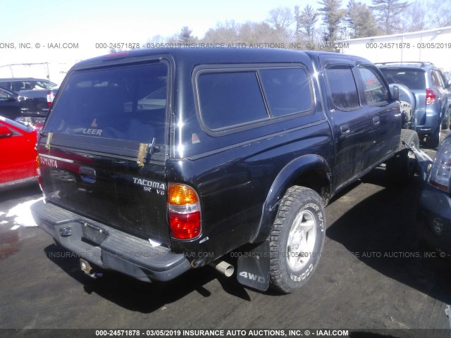 5TEHN72N31Z776307 - 2001 TOYOTA TACOMA DOUBLE CAB 黑色 照片 4