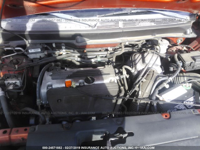 5J6YH28554L003899 - 2004 HONDA ELEMENT EX ORANGE photo 10