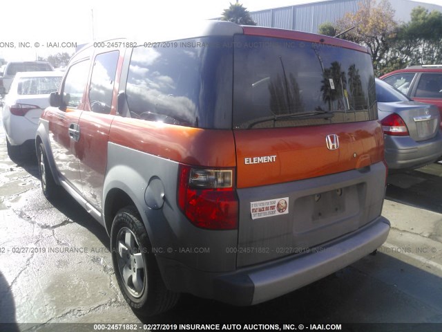 5J6YH28554L003899 - 2004 HONDA ELEMENT EX ORANGE photo 3