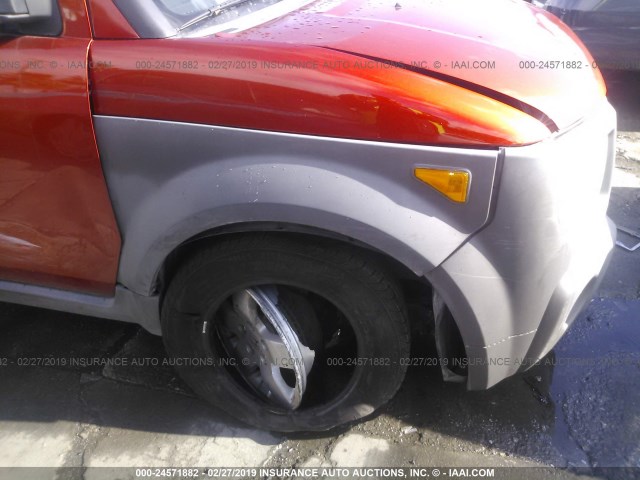 5J6YH28554L003899 - 2004 HONDA ELEMENT EX ORANGE photo 6