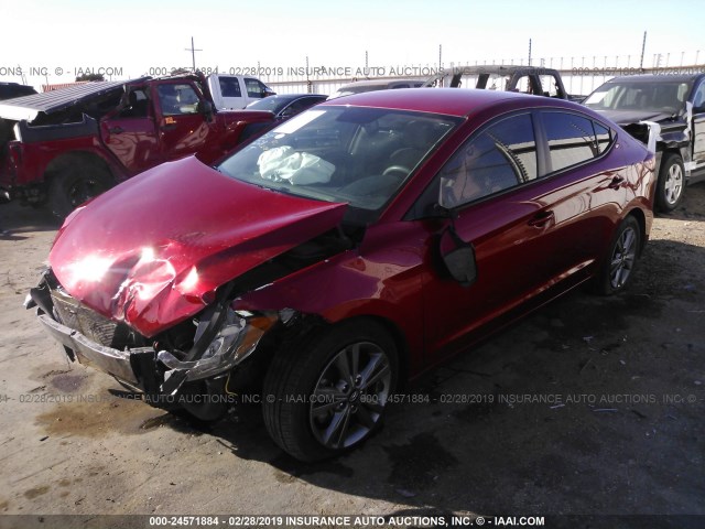 5NPD84LF3HH155755 - 2017 HYUNDAI ELANTRA SE/VALUE/LIMITED MAROON photo 2