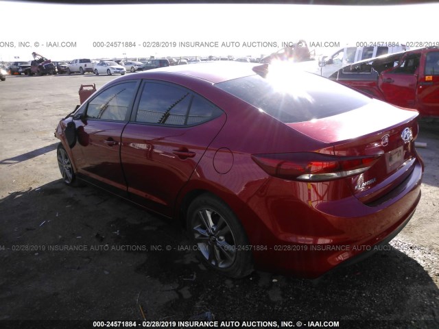 5NPD84LF3HH155755 - 2017 HYUNDAI ELANTRA SE/VALUE/LIMITED MAROON photo 3