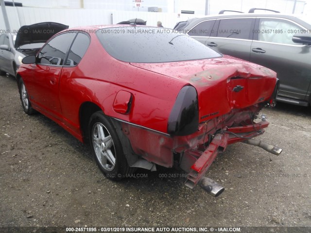 2G1WL16C269318279 - 2006 CHEVROLET MONTE CARLO SS წითელი ფოტო 3