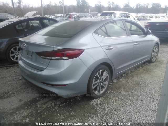 5NPD84LF9HH053652 - 2017 HYUNDAI ELANTRA SE/VALUE/LIMITED GRAY photo 4