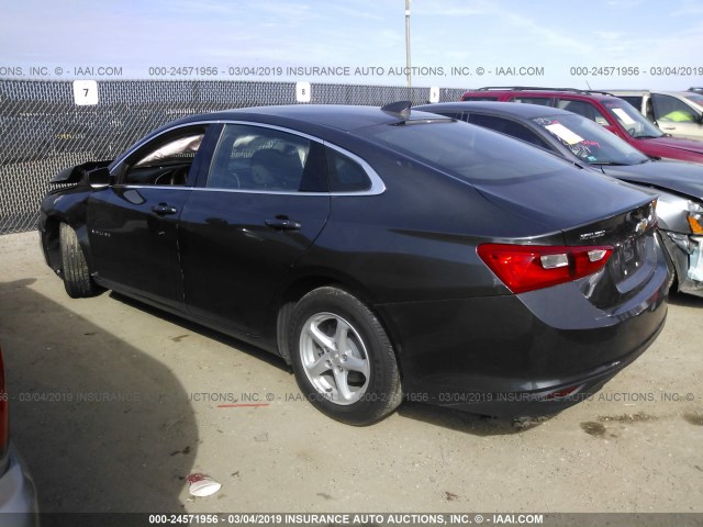 1G1ZB5ST0HF183326 - 2017 CHEVROLET MALIBU LS GRAY photo 3