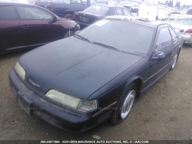 1FAPP64RXLH118347 - 1990 FORD THUNDERBIRD SUPER COUPE BLACK photo 2