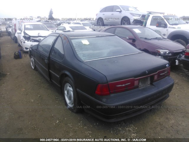 1FAPP64RXLH118347 - 1990 FORD THUNDERBIRD SUPER COUPE BLACK photo 3