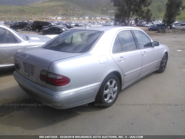 WDBJF65J72B485640 - 2002 MERCEDES-BENZ E 320 SILVER photo 4