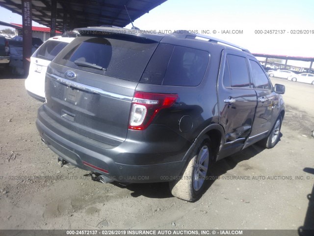 1FM5K7D84FGA14326 - 2015 FORD EXPLORER XLT GRAY photo 4