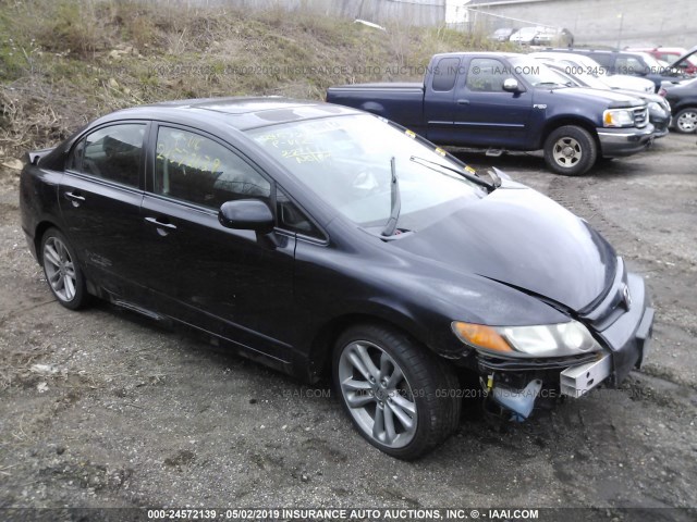 2HGFA55548H702856 - 2008 HONDA CIVIC SI BLACK photo 1