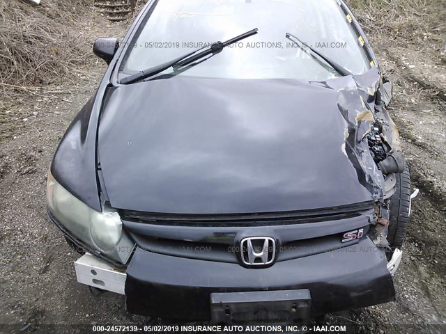 2HGFA55548H702856 - 2008 HONDA CIVIC SI BLACK photo 10