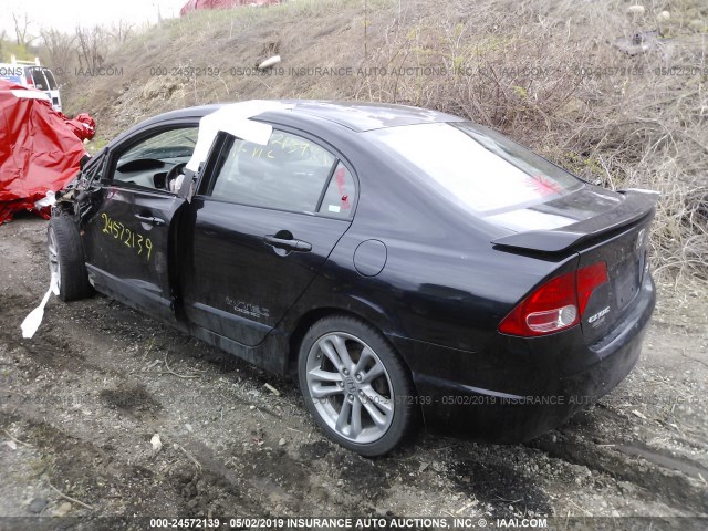 2HGFA55548H702856 - 2008 HONDA CIVIC SI BLACK photo 3