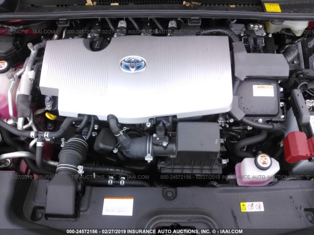 JTDKARFPXJ3083855 - 2018 TOYOTA PRIUS PRIME  红色 照片 10