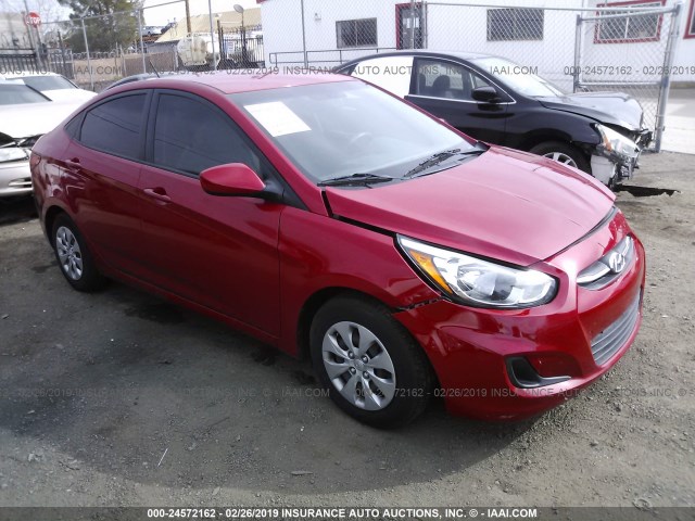 KMHCT4AEXGU018901 - 2016 HYUNDAI ACCENT SE RED photo 1